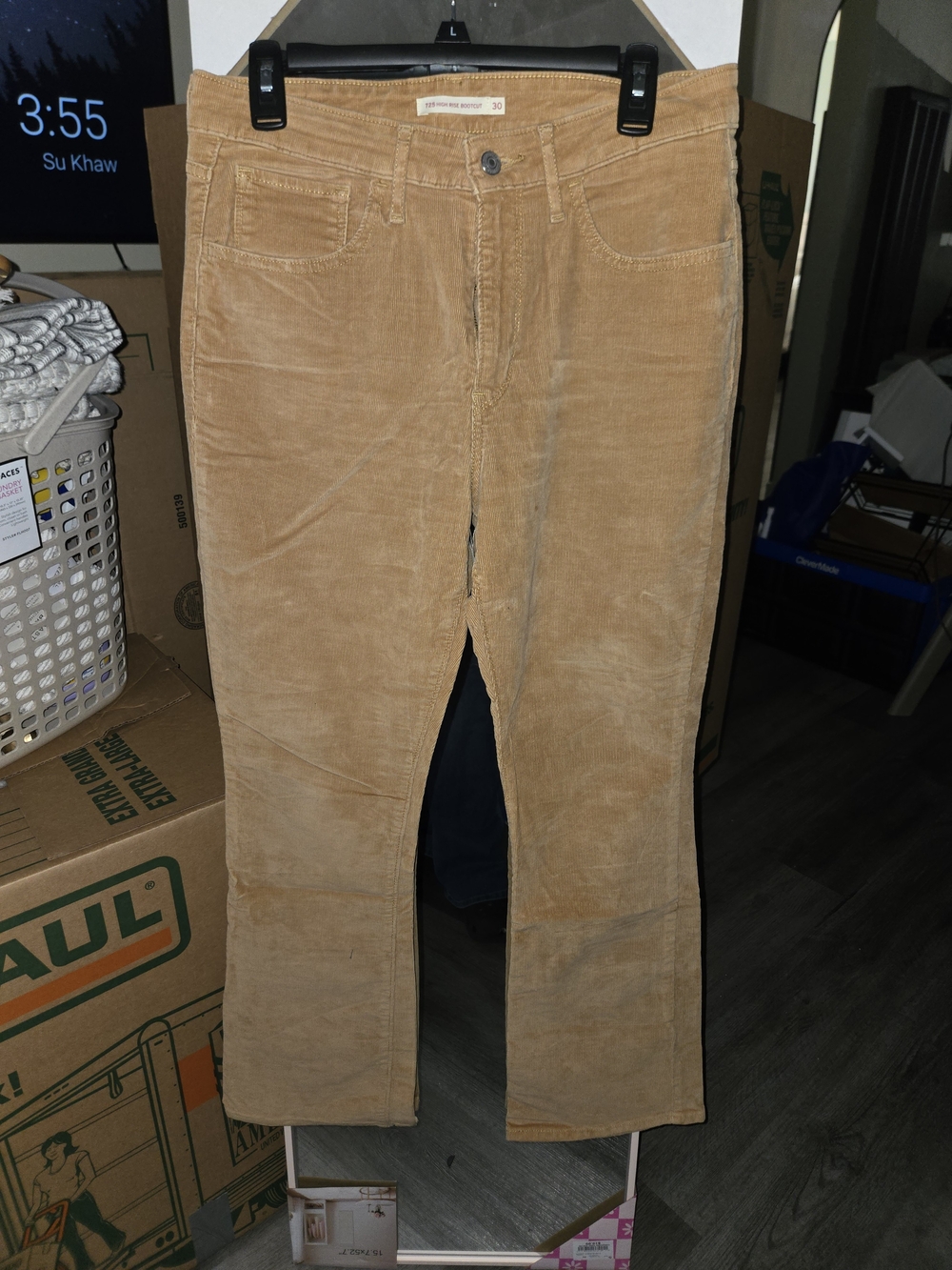 LEVIS Womens Tan Corduroy Bootcut Pants